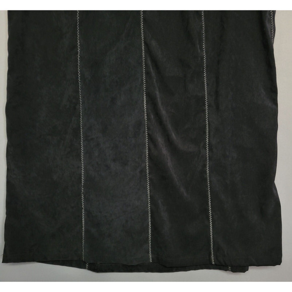 Wild Cat Maxi Skirt Womens L Black Zip-Zag Trim Stitching Button Zip Western - Picture 4 of 11